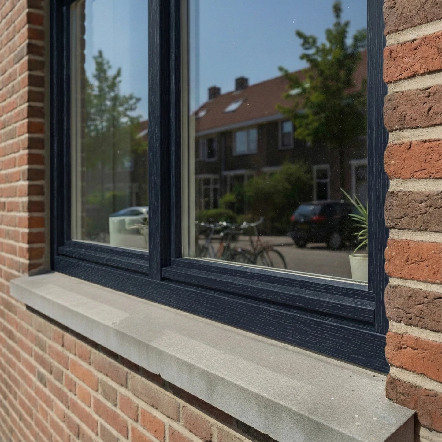 KRF Kozijnfolie RAL 5011 Staalblauw (Houtnerf) - Zelfwrappen.com